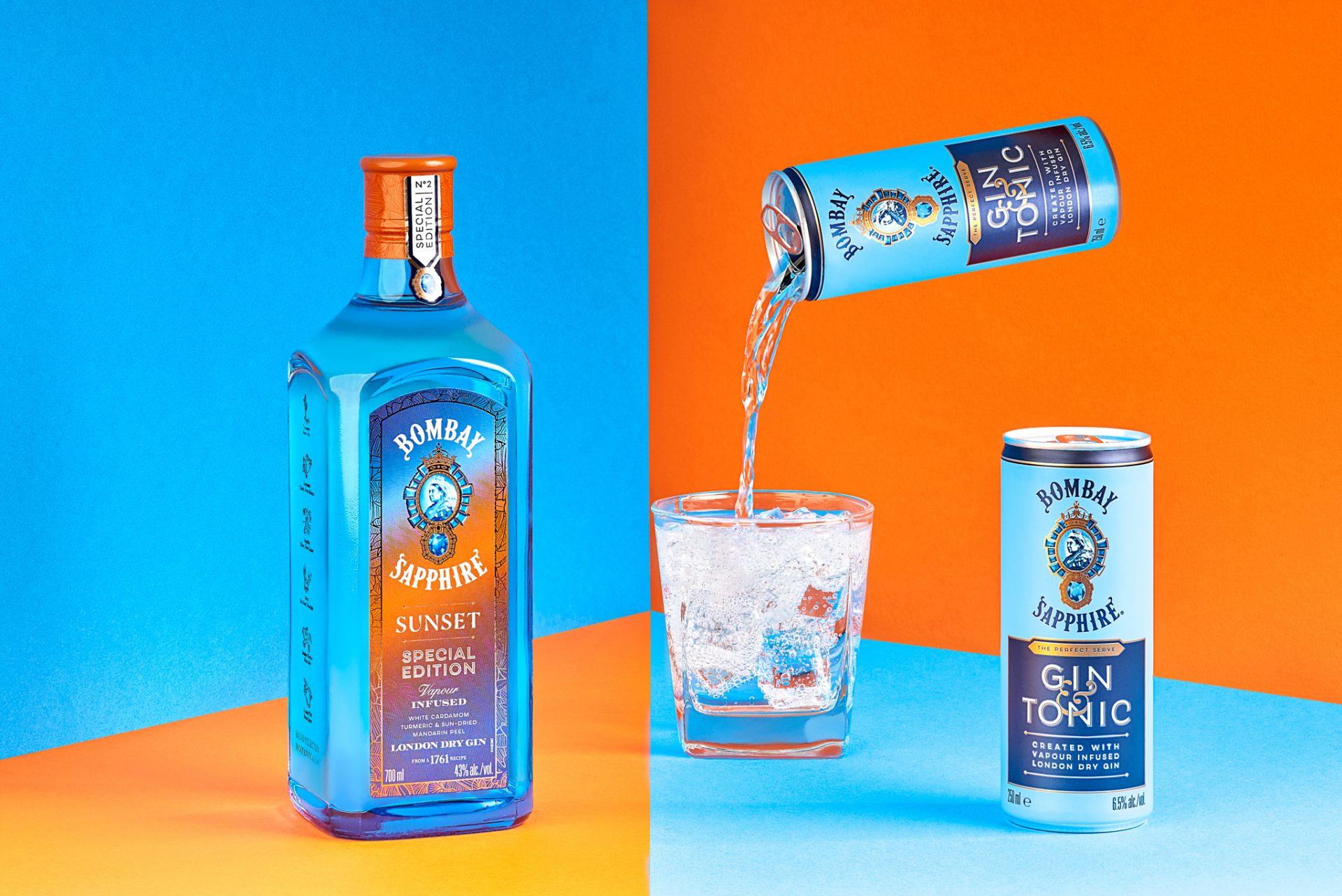 BOMBAY SAPPHIRE Sunset Special Edition - Gin & Tonic